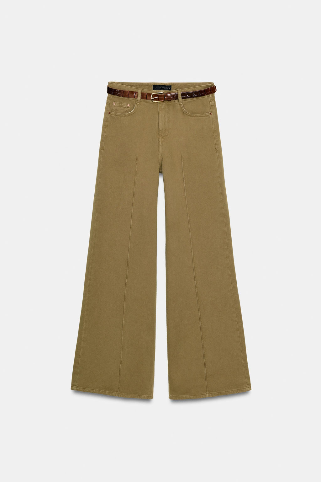 JEANS Z1975 WIDE LEG CINTUR?N / Khaki - Zara фото 7