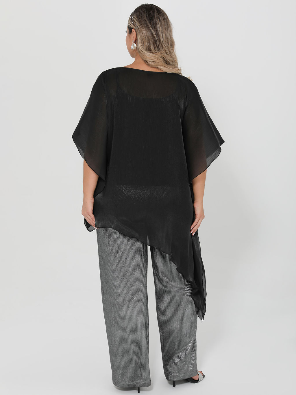 Блузка-накидка 0447-1с черный