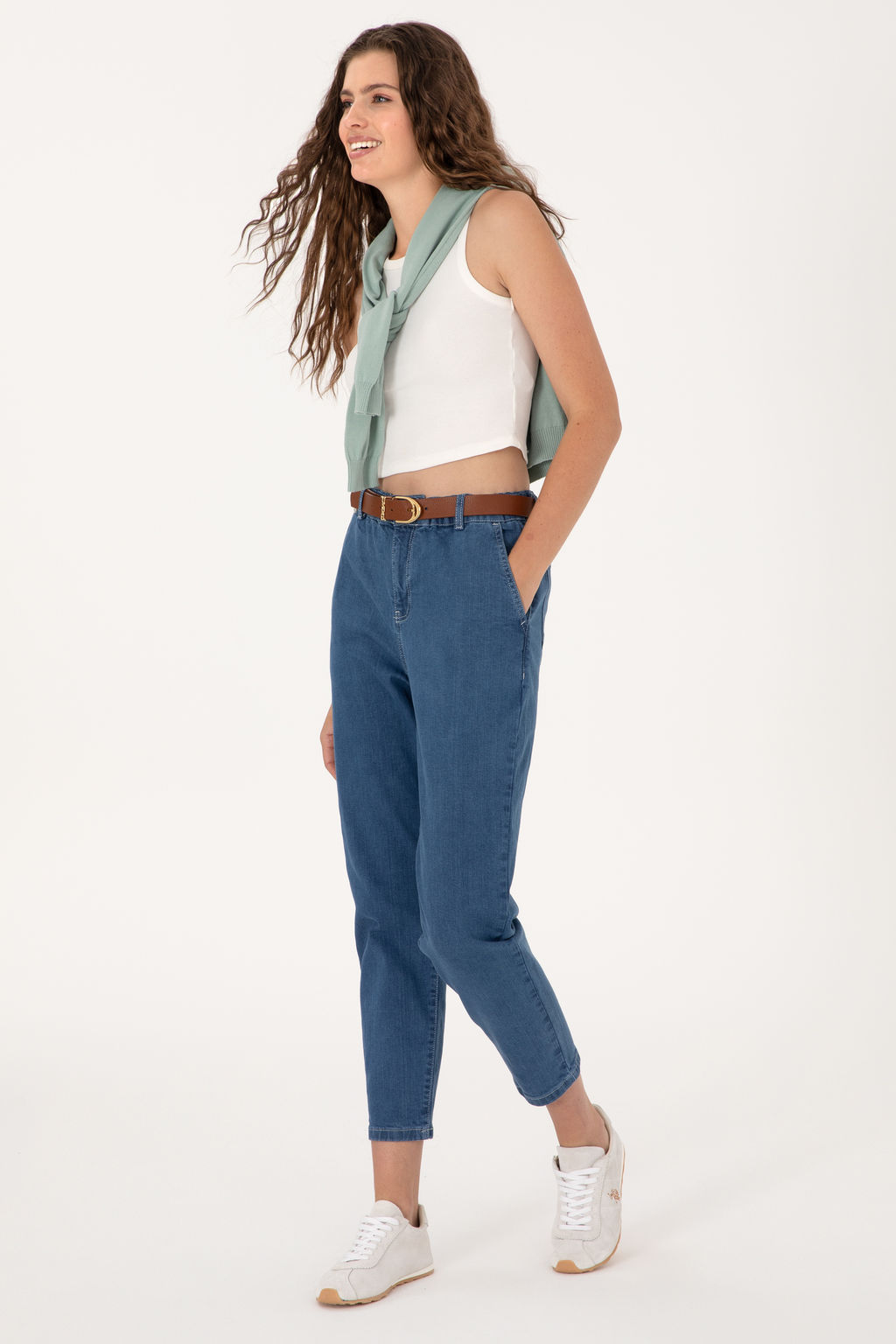 Kad_n A__k Mavi Carrot Fit Jean Pantolon Sepette S_rpriz _ndirim - U.s. polo assn фото 9