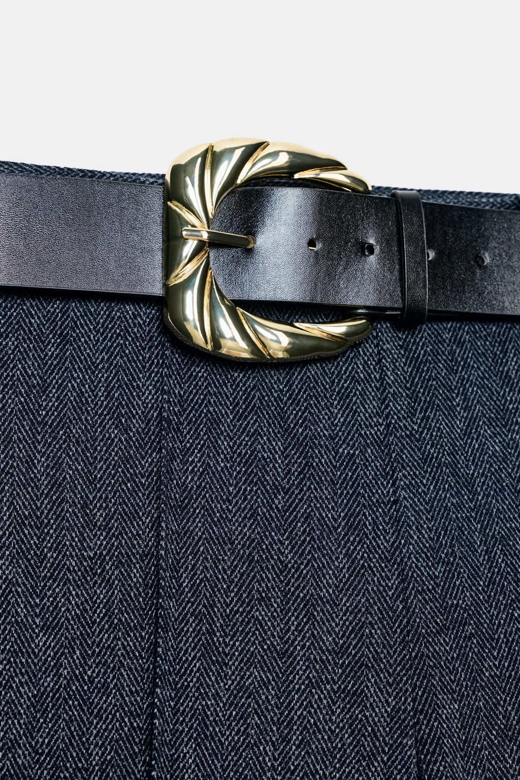 HERRINGBONE TROUSERS WITH BELT - Zara фото 7