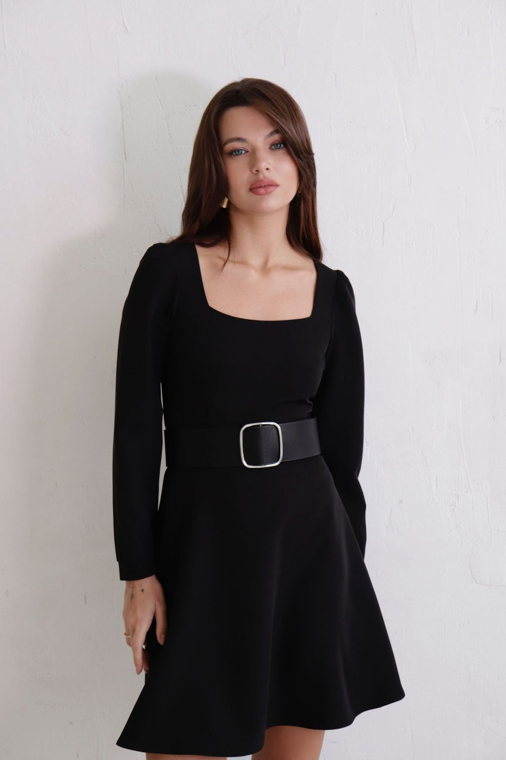 Платье с вырезом каре отрезное по талии - Martichelli фото 13