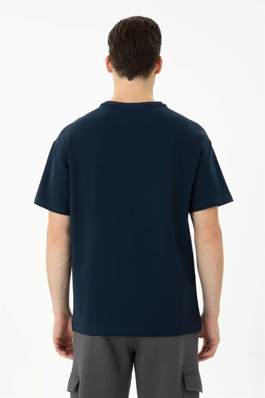 Мужская темно-синяя комфортная футболка с круглым вырезом Неожиданная скидка в корзине - U.s. polo assn фото 5