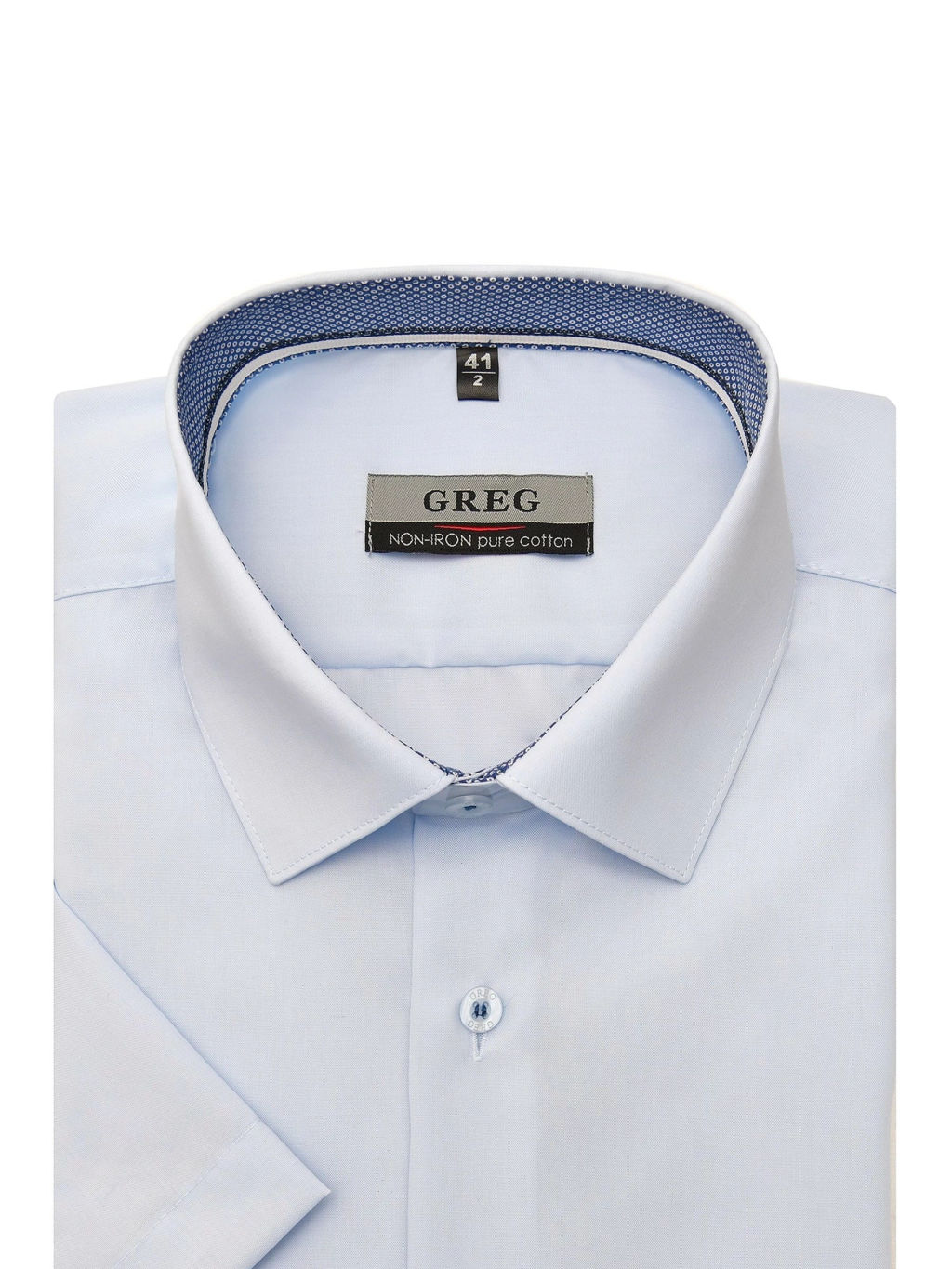 Сорочка мужская короткий рукав GREG 210/201/5283/Z/2p  фото 3