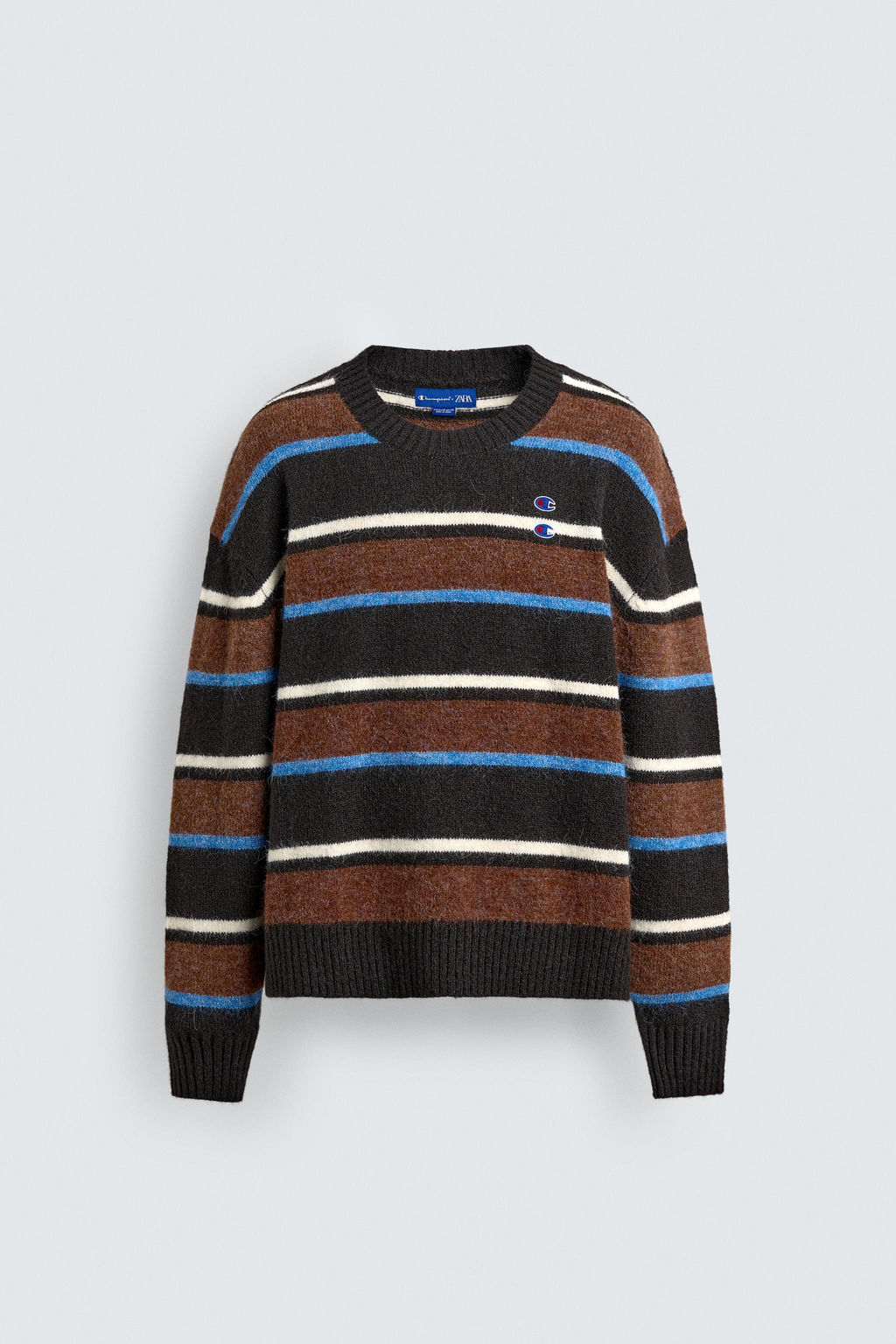 CHAMPION ® X ZARA PATCH STRIPED SWEATER  фото 7