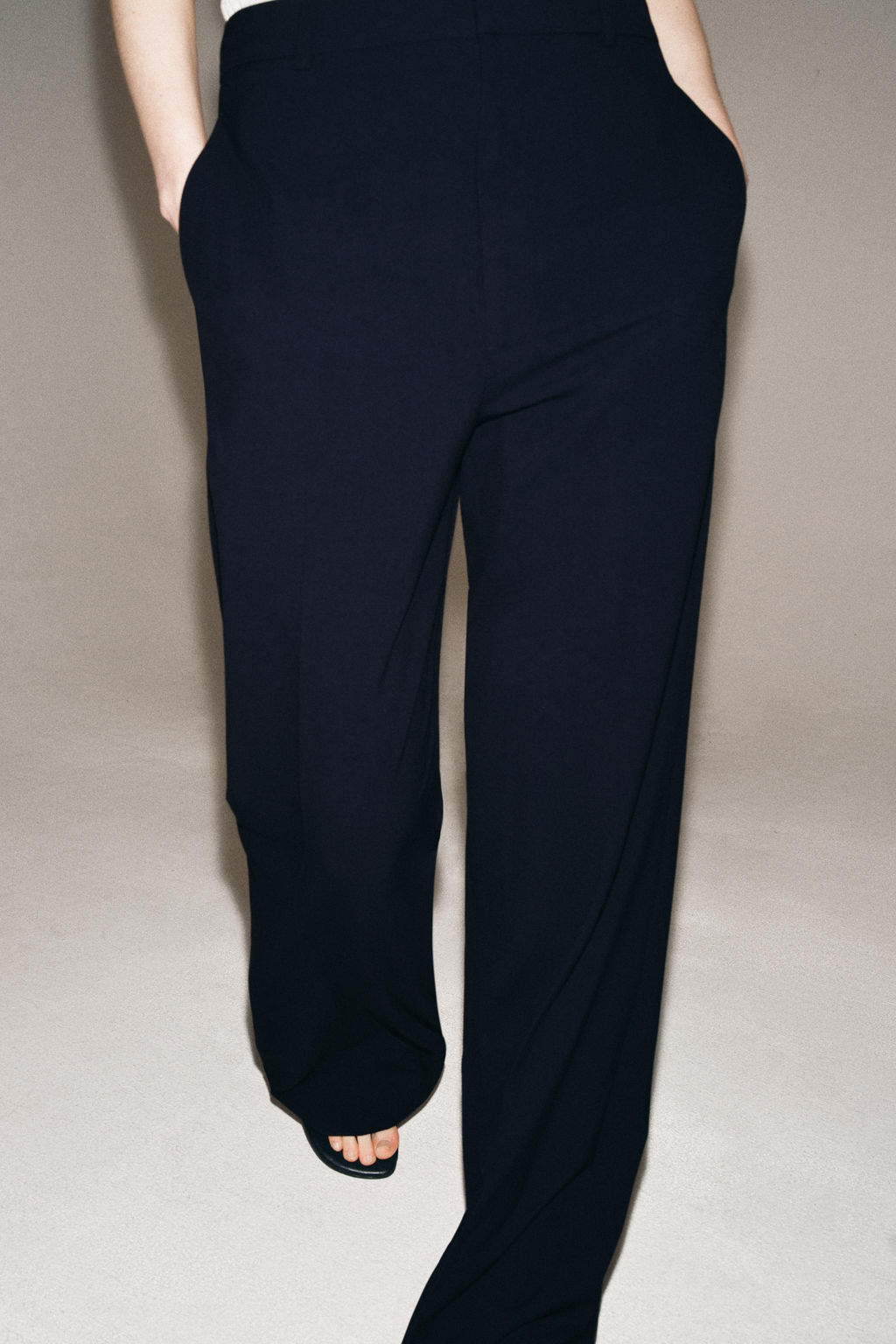 PANTAL?N WIDE LEG TIRO ALTO ZW COLLECTION / Marino - Zara фото 2