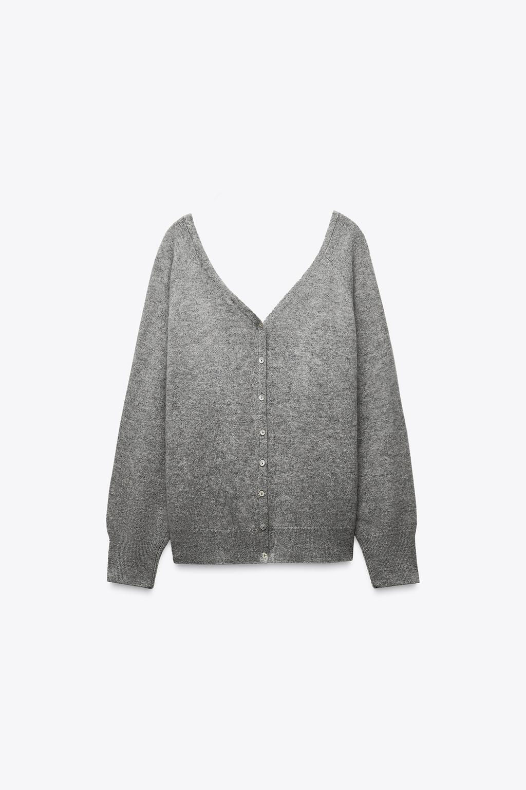 100% WOOL DOUBLE V-NECK SWEATER - Zara фото 3