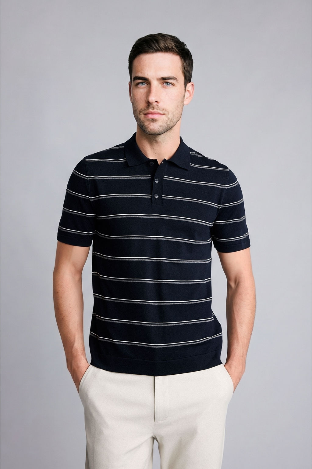 Standart Fit K_sa kollu Triko Polo Ti__rt - Defacto фото 3