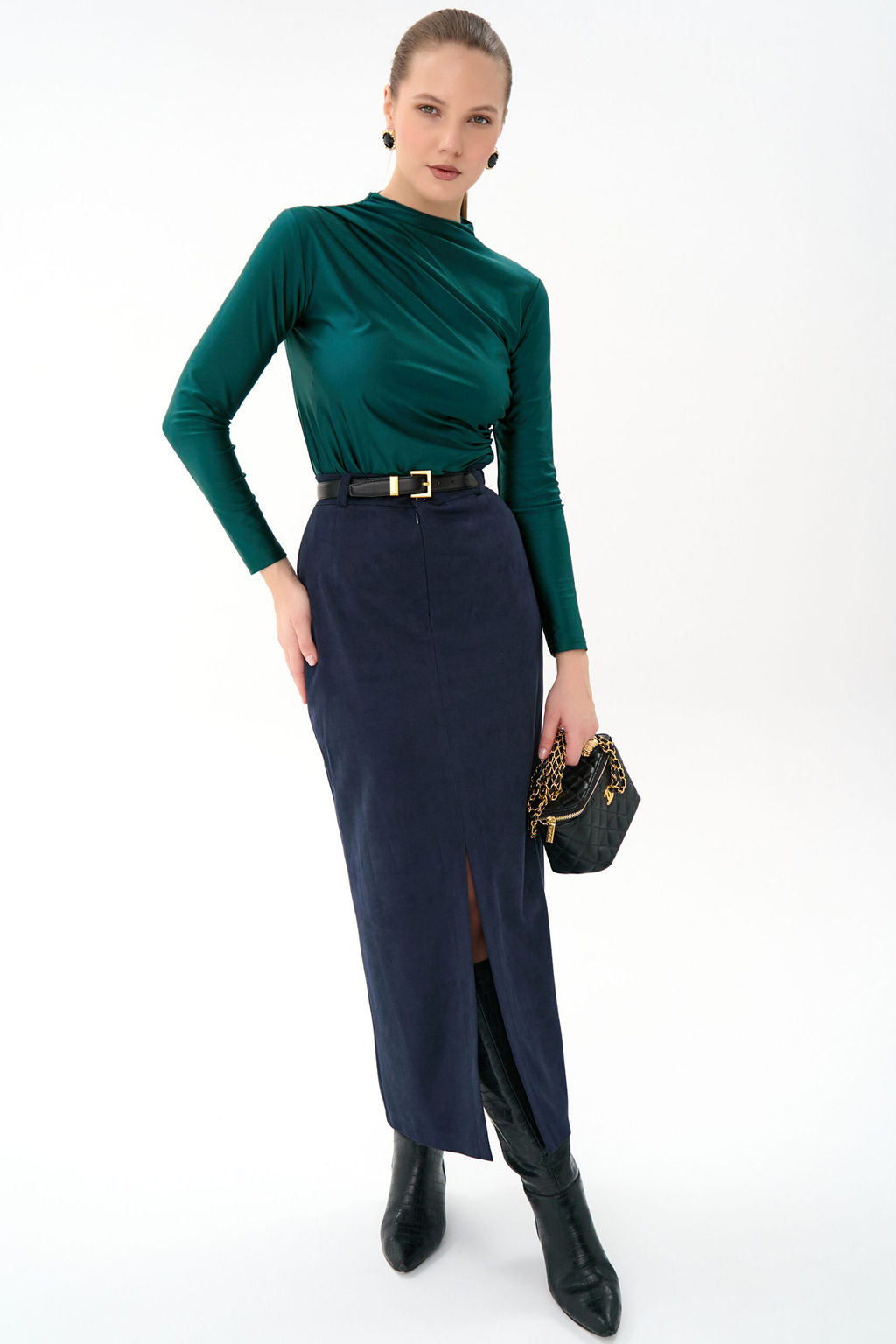 Лонгслив Нора (изумрудный) - Эльза фото 4