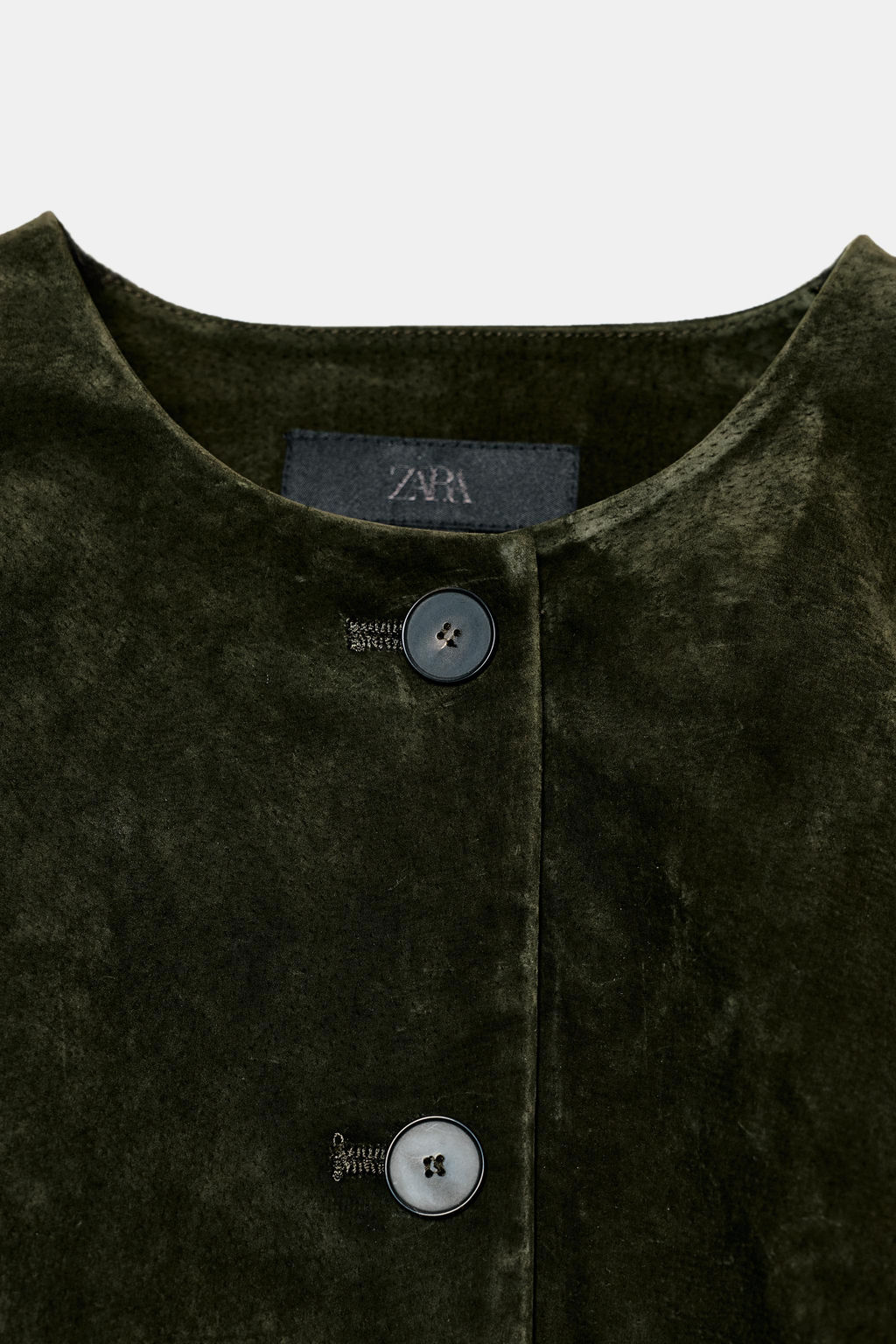 100% LEATHER JACKET WITH FLARED HEM - Zara фото 7