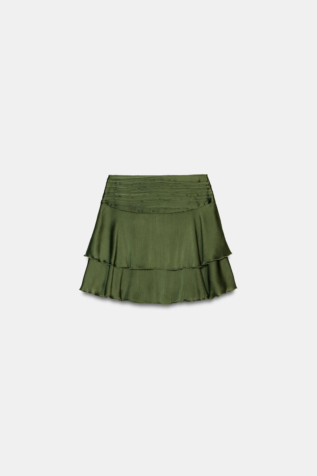 SATIN MINI SKIRT WITH RUFFLES - Zara фото 11