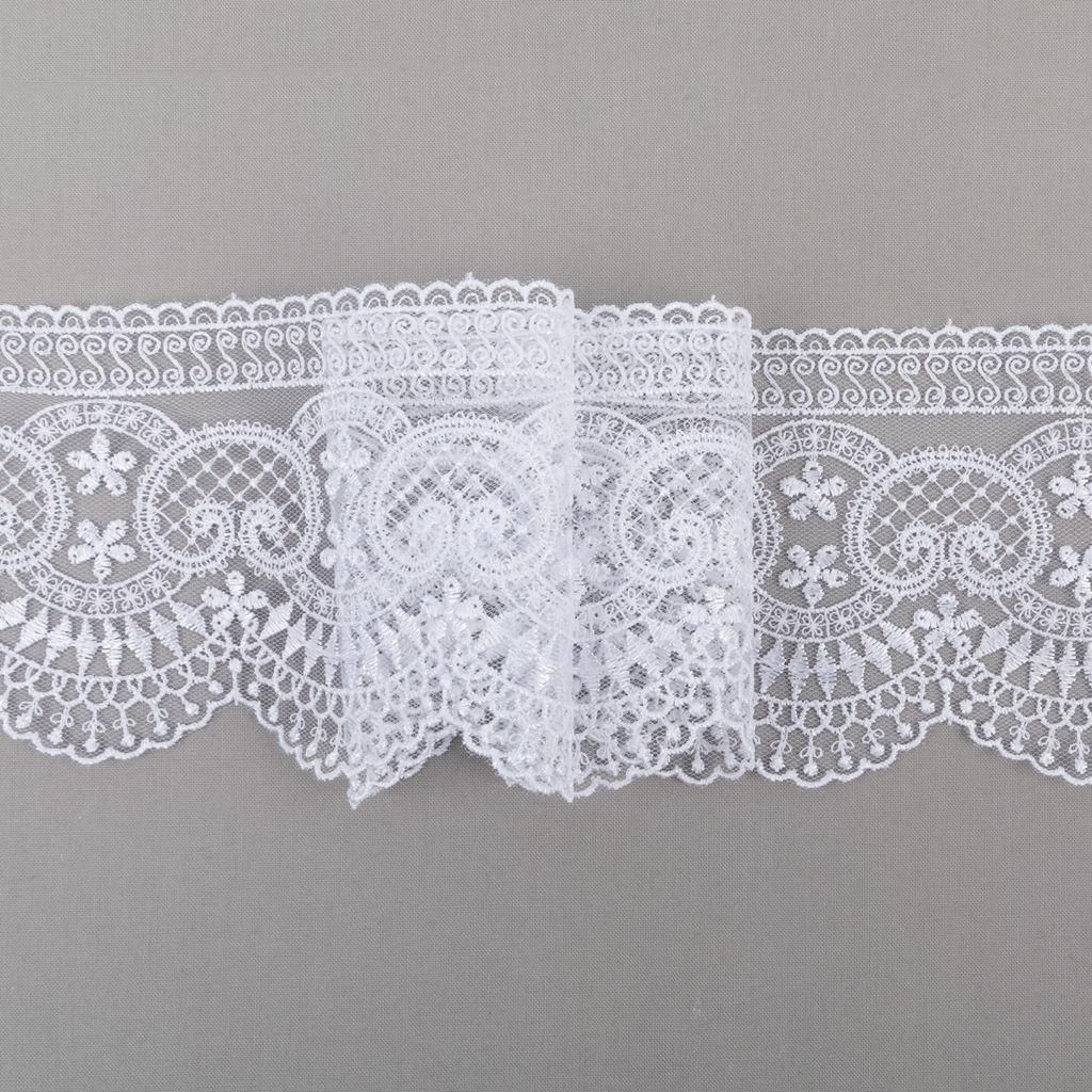 Кружево Gamma сетка 92 мм GKM-9201 в пакете 8.8 м 0.2 Турция TL001WH белый