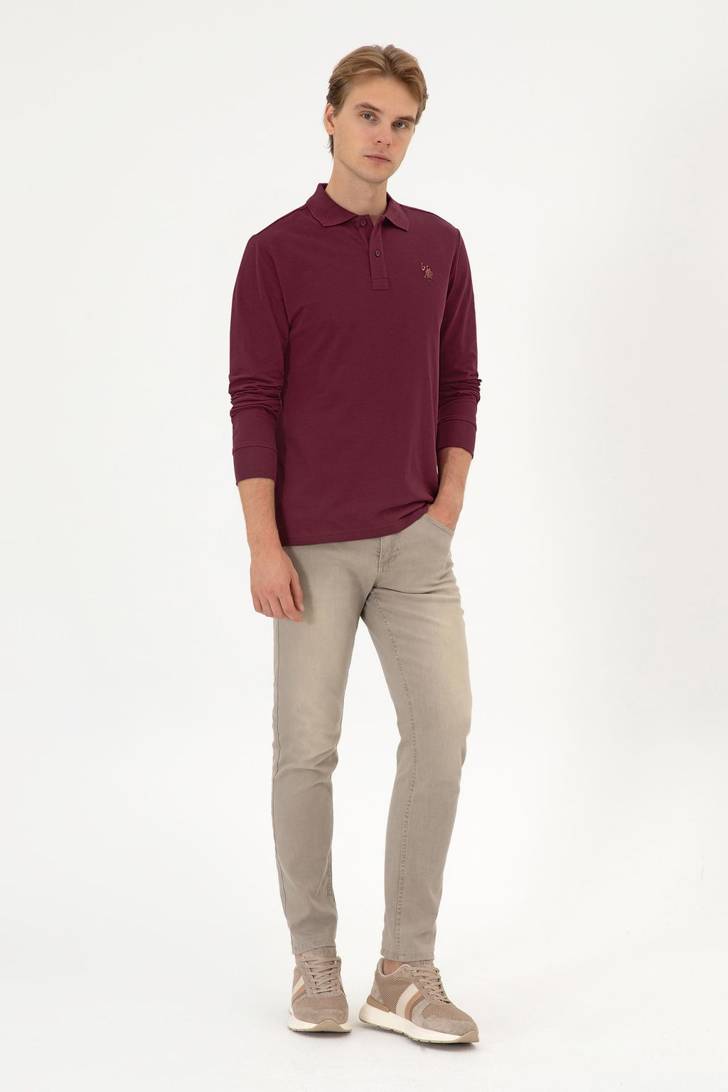 Erkek Bordo Basic Sweatshirt Sepette S_rpriz _ndirim - U.s. polo assn фото 4