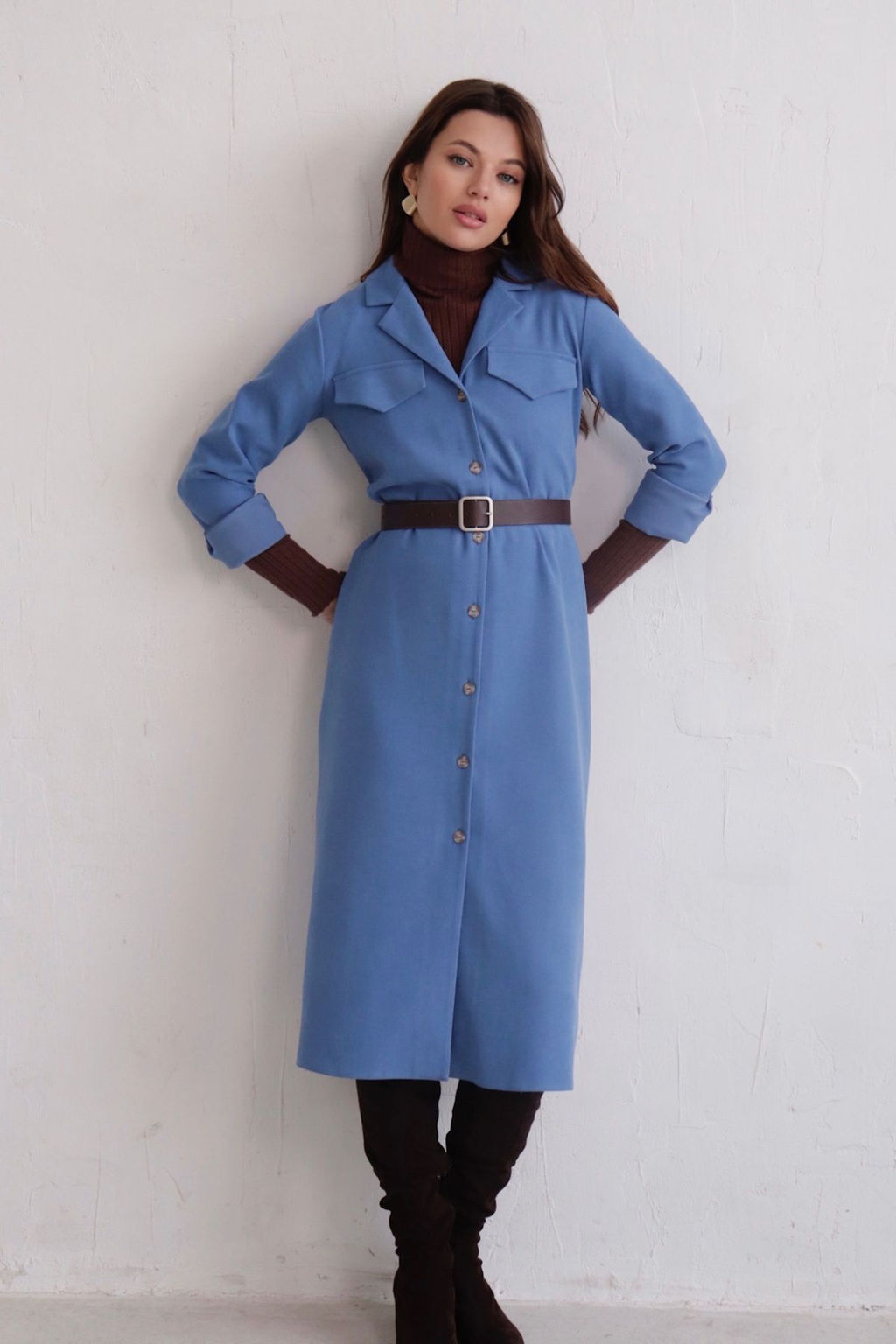 Платье-рубашка с английским воротником - Martichelli фото 292