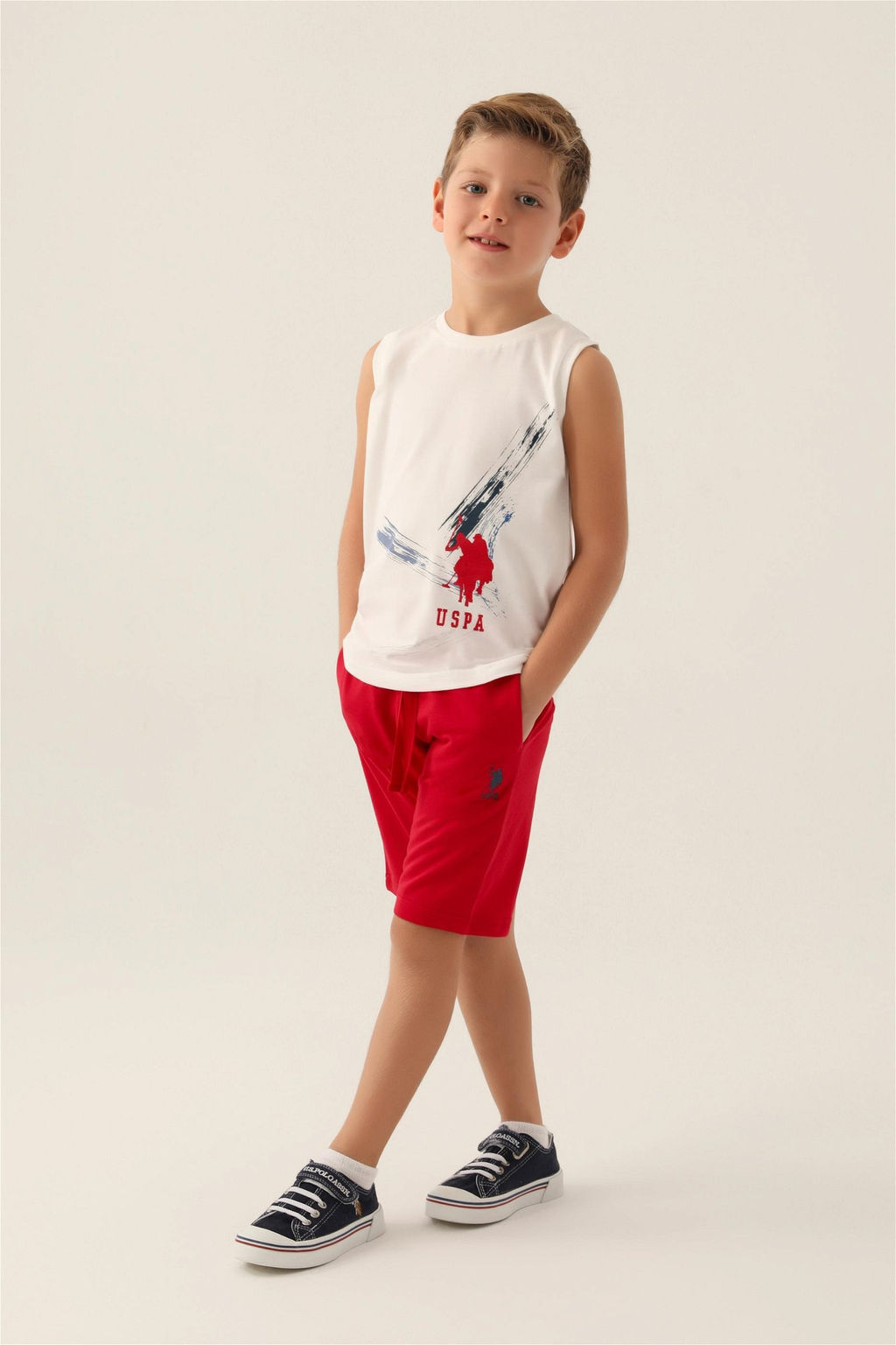 Кремовый пижамный комплект для мальчика - U.s. polo assn фото 2