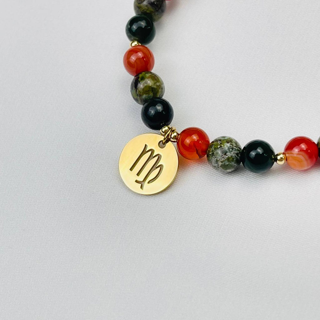 Браслет для Девы из Сардоникса,Нефрита и Яшмы - Радуга самоцветов фото 3