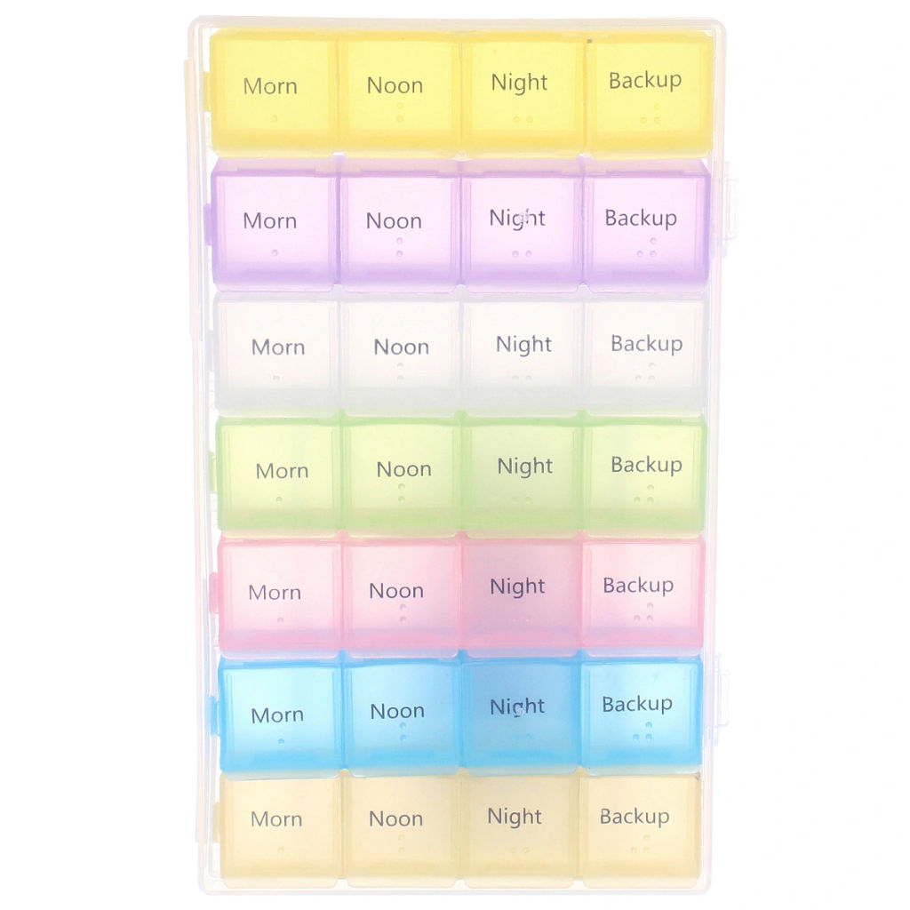 Цена за 2 шт. Таблетница - органайзер 28 ячеек "VOSTOKDOM", 18*10.7*2.8см