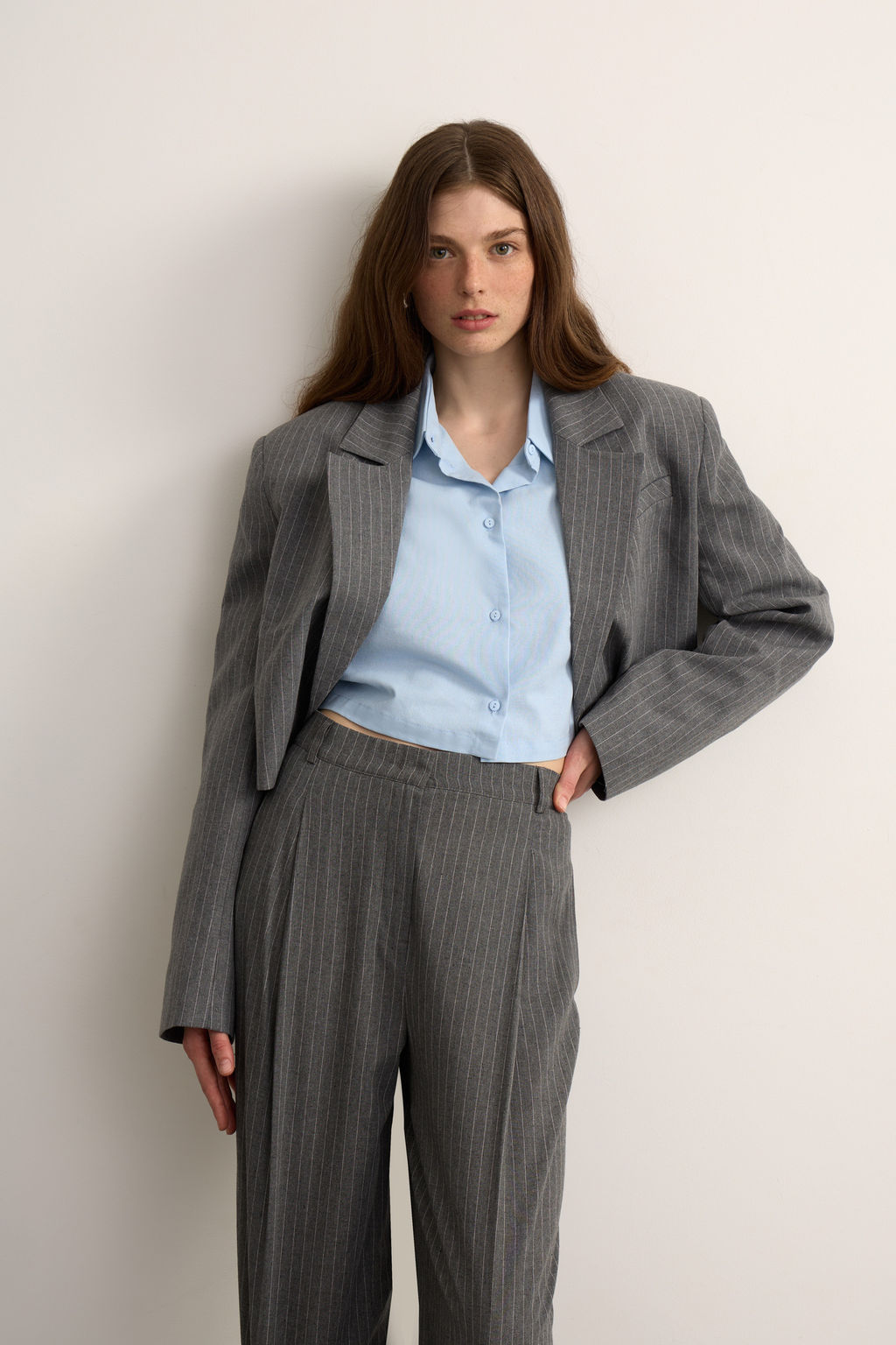 Брюки со складками в полоску - Mollis фото 2