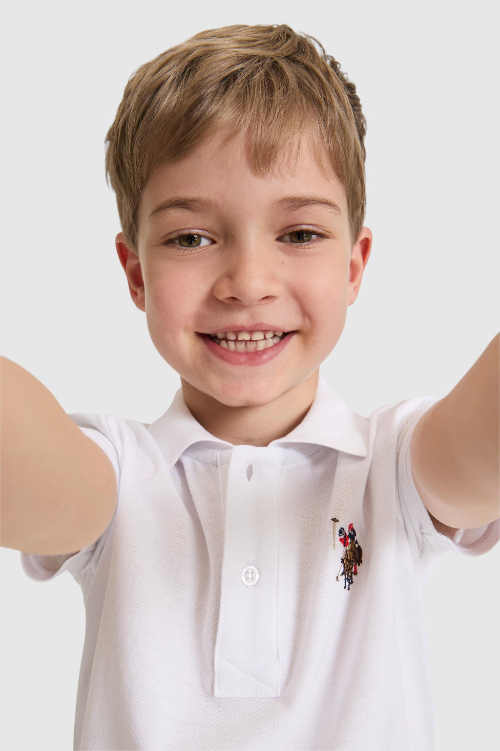 Erkek _ocuk Beyaz Polo Yaka Basic Ti__rt - U.s. polo assn фото 2