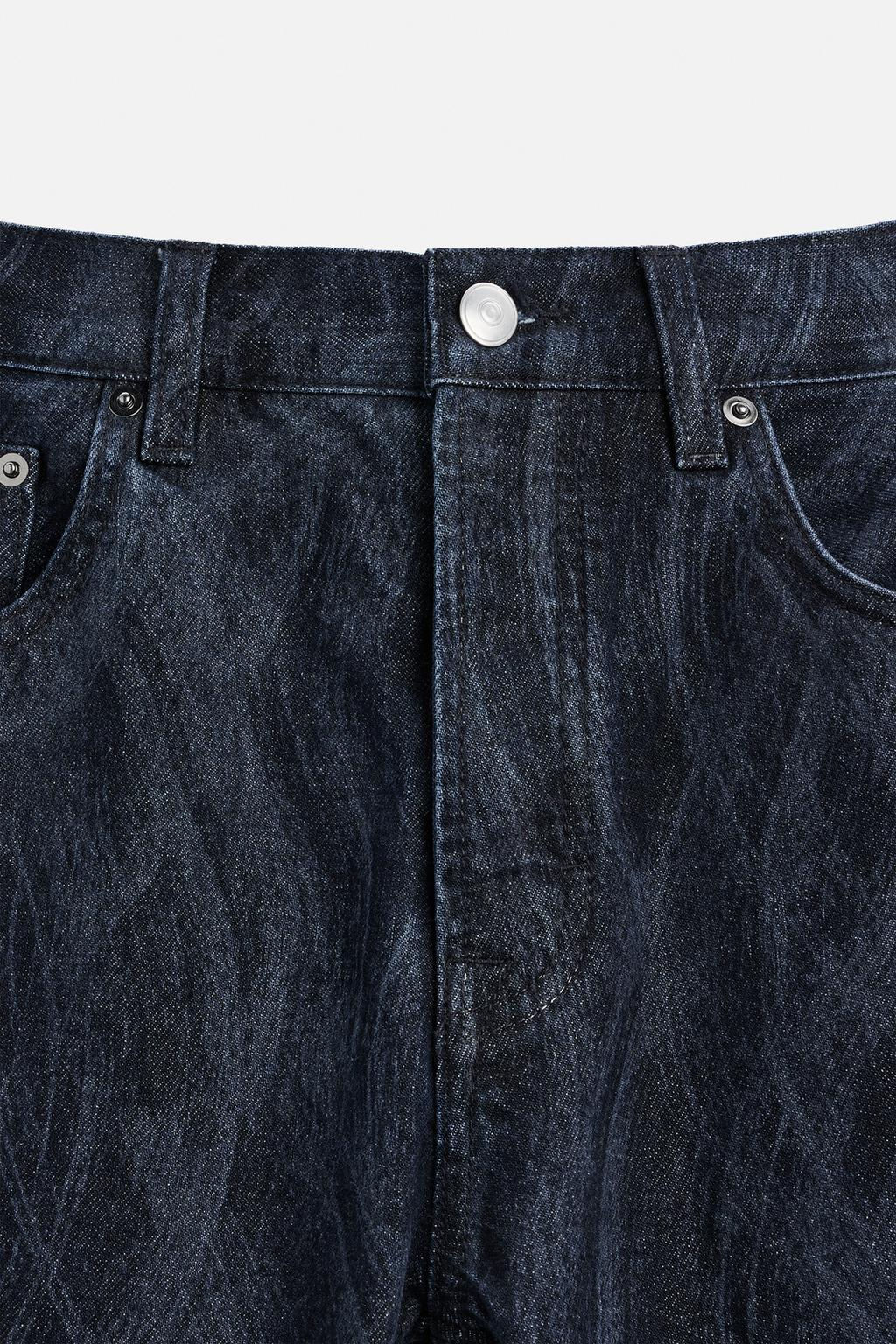 PRINTED STRAIGHT-LEG JEANS - Zara фото 9