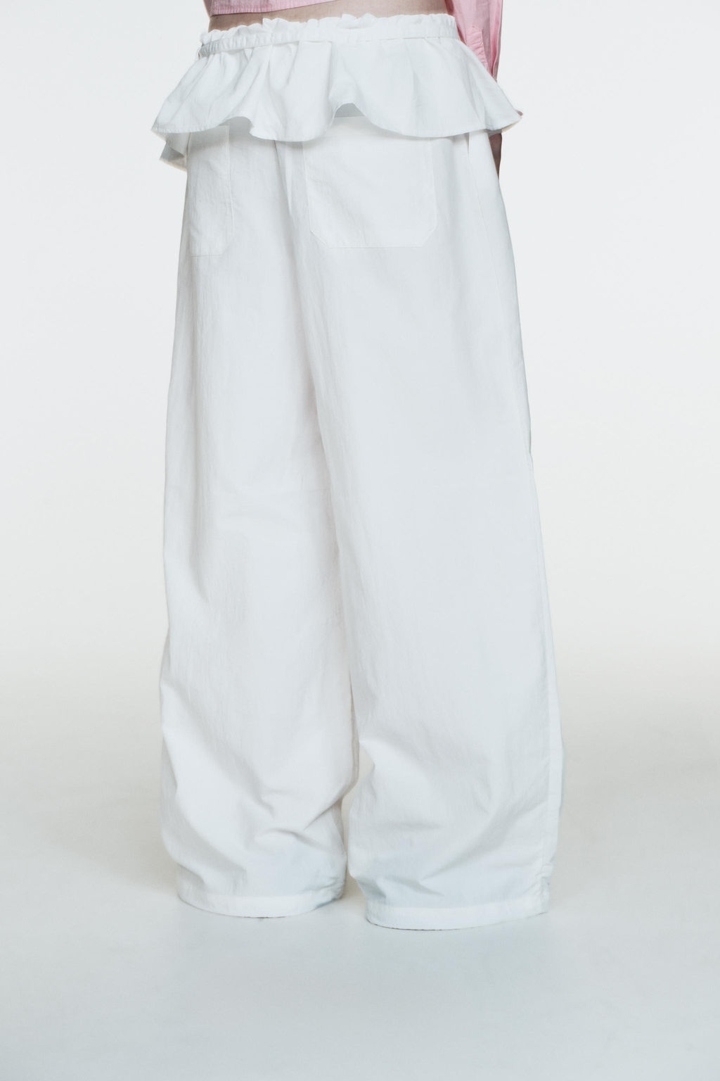 NYLON TROUSERS WITH OVERLAY WAIST - Zara фото 15
