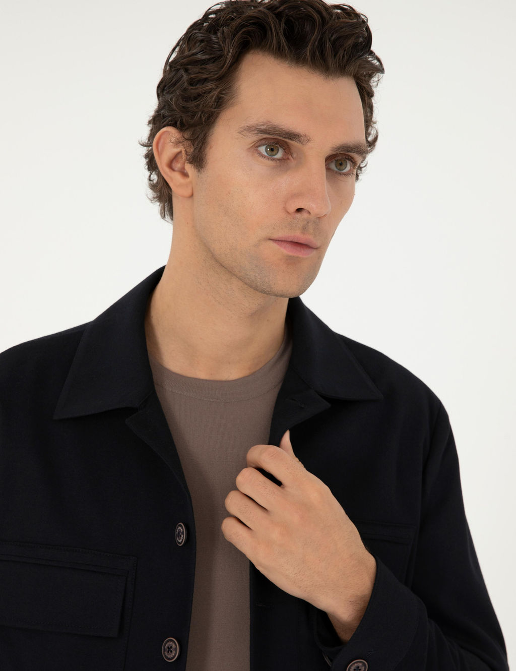 Темно-синяя куртка классического кроя - Cacharel фото 2