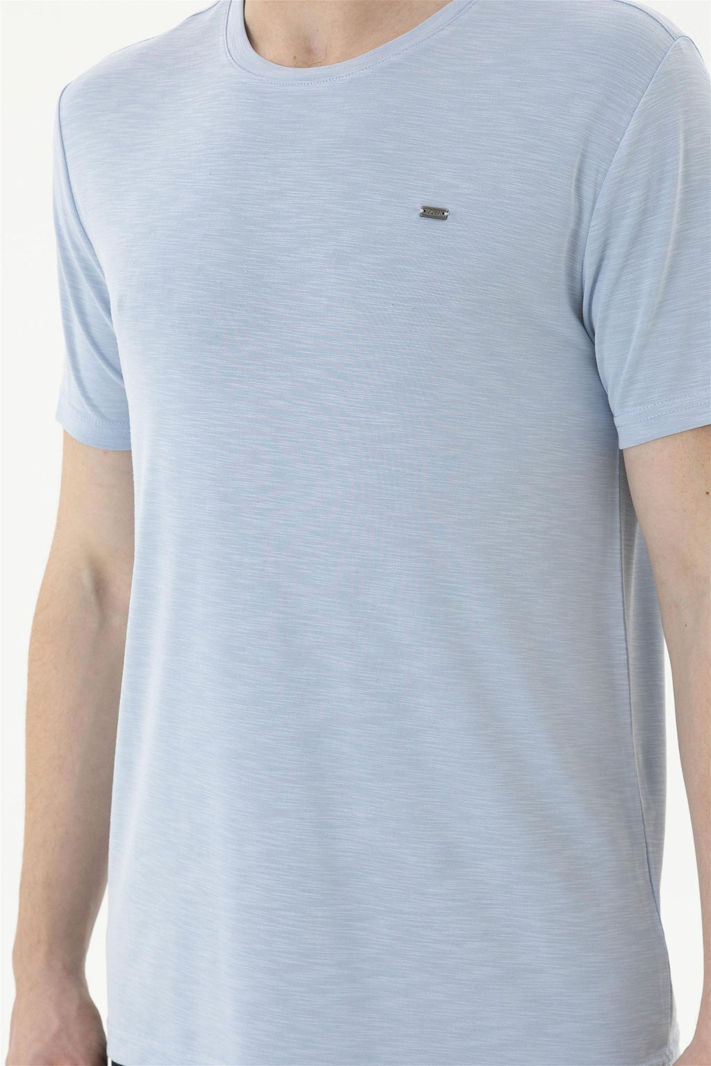 Мужская голубая базовая футболка - U.s. polo assn фото 6