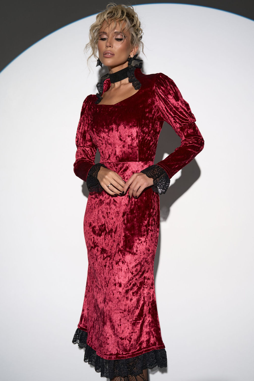 Платье Кэстл (бордовый) - Эльза фото 10