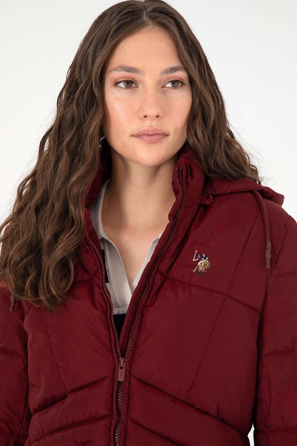 Женское бордовое пальто - U.s. polo assn фото 2