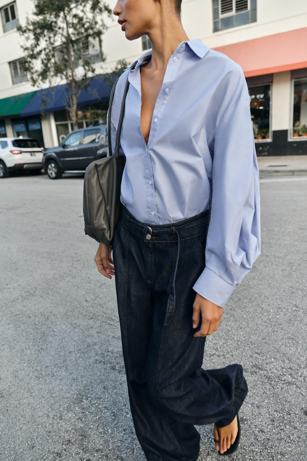 FITTED DENIM WAISTCOAT Z1975 - Zara фото 11