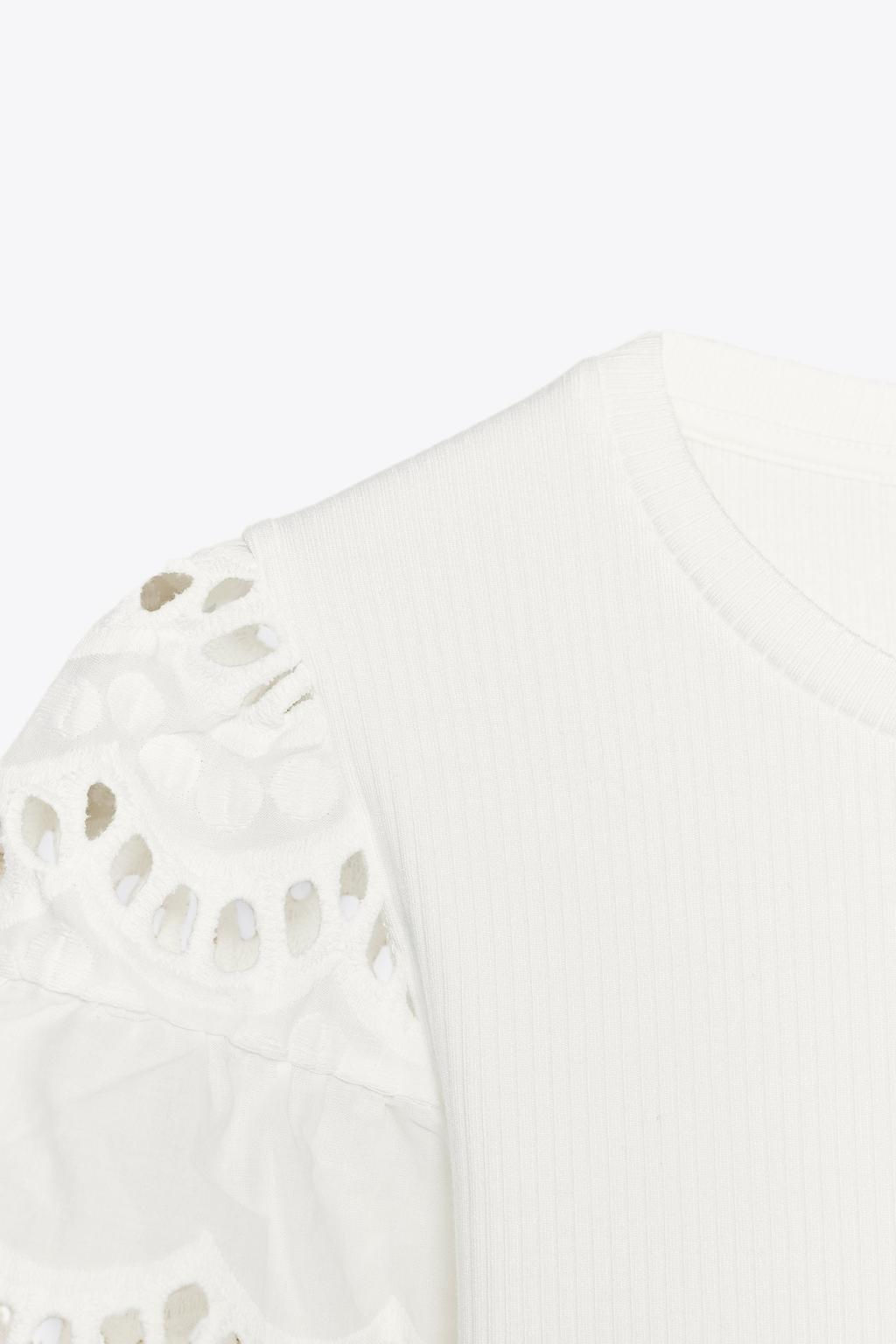 TANK TOP WITH SLEEVE EMBROIDERY - Zara фото 9