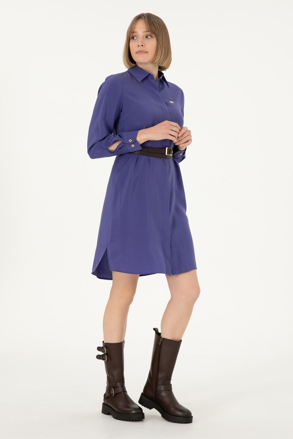 Kad_n Mor Dokuma Elbise - U.s. polo assn фото 3