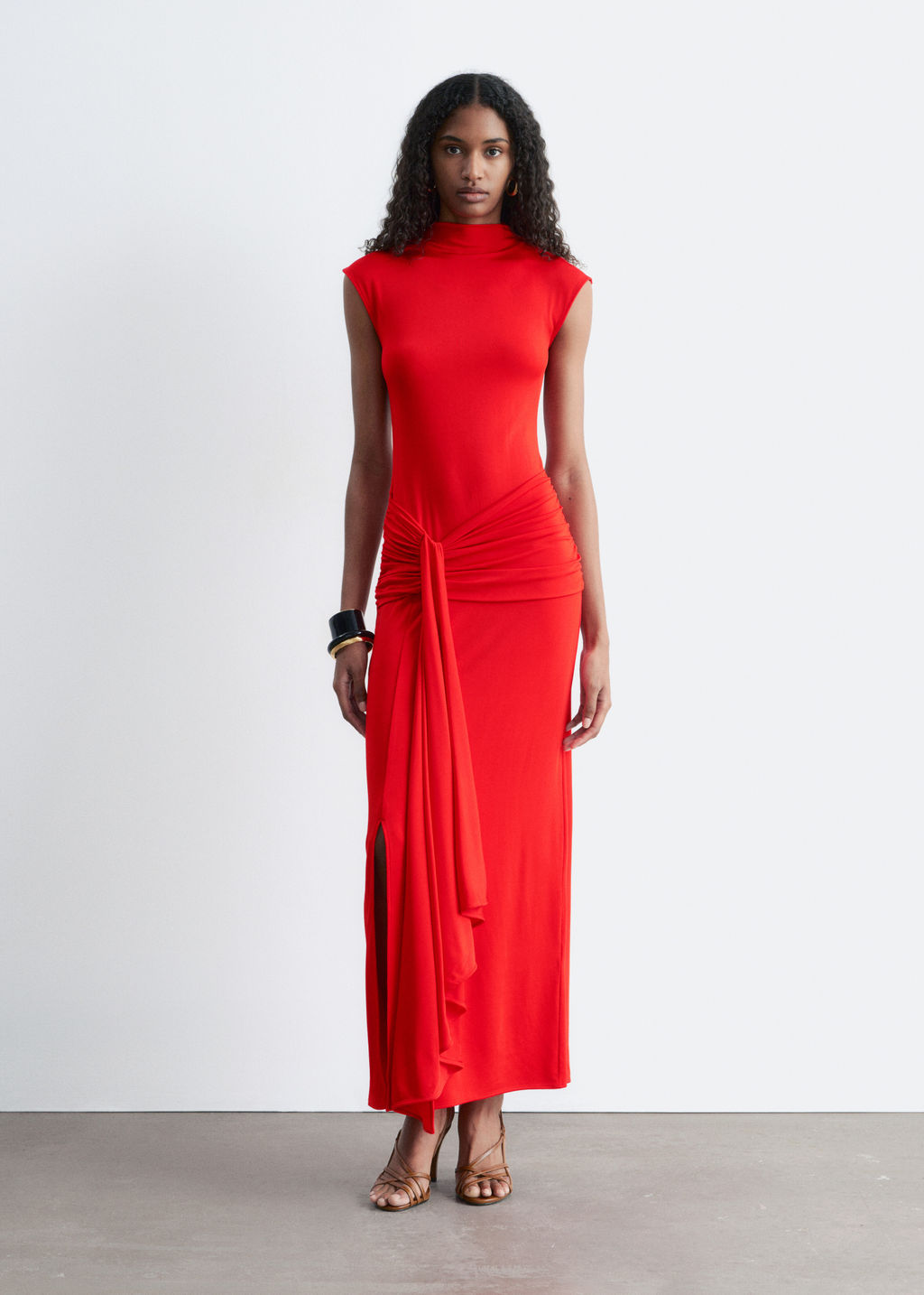 Vestido midi de frontal cruzado - H&m фото 5