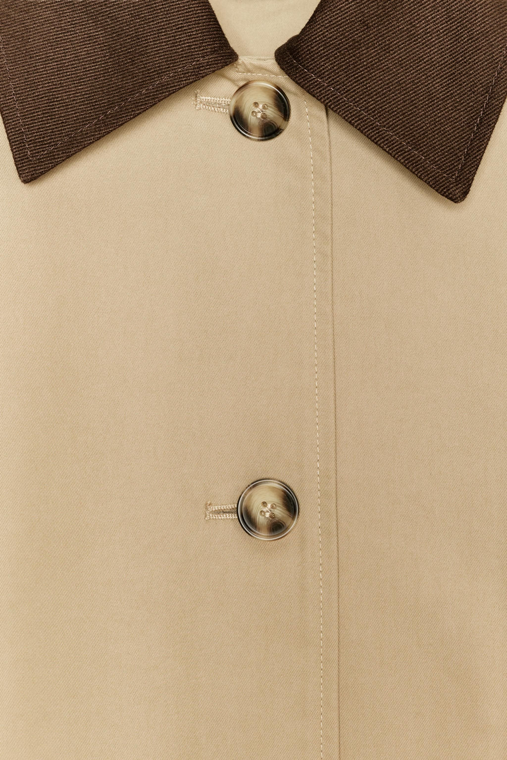 TRENCH CORTA CUELLO COMBINADO / Tostado - Zara фото 9