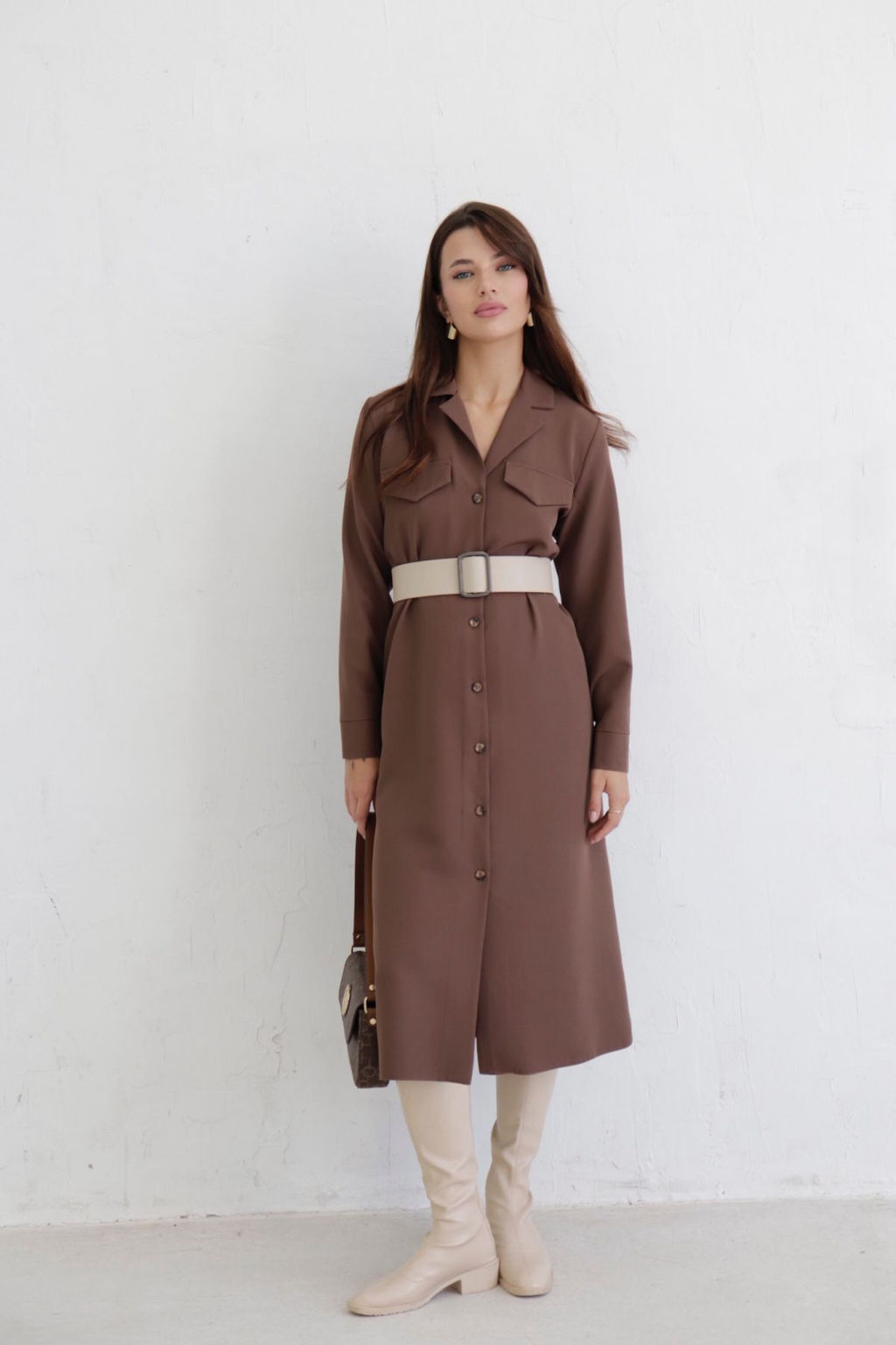 Платье-рубашка с английским воротником - Martichelli фото 101