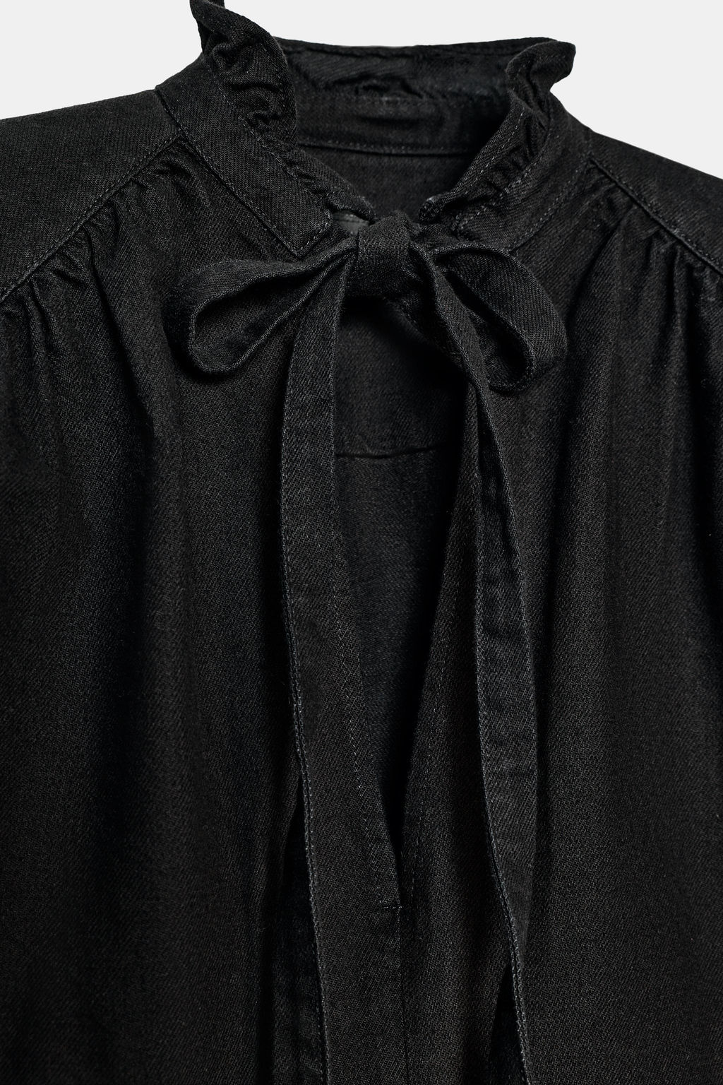 DENIM SHIRT WITH SHOULDER PADS ZW COLLECTION - Zara фото 10