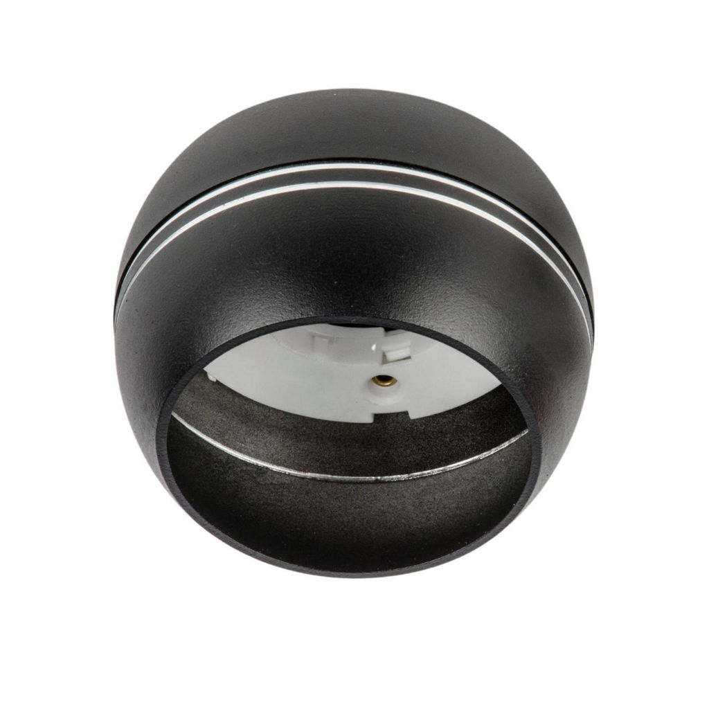 DLC-S614 GX53 BLACK/SILVER Светильник декоративный встраиваемый/накладной, серия Sotto. Без лампы, цоколь GX53. Металл. Черный/Серебро. TM Fametto