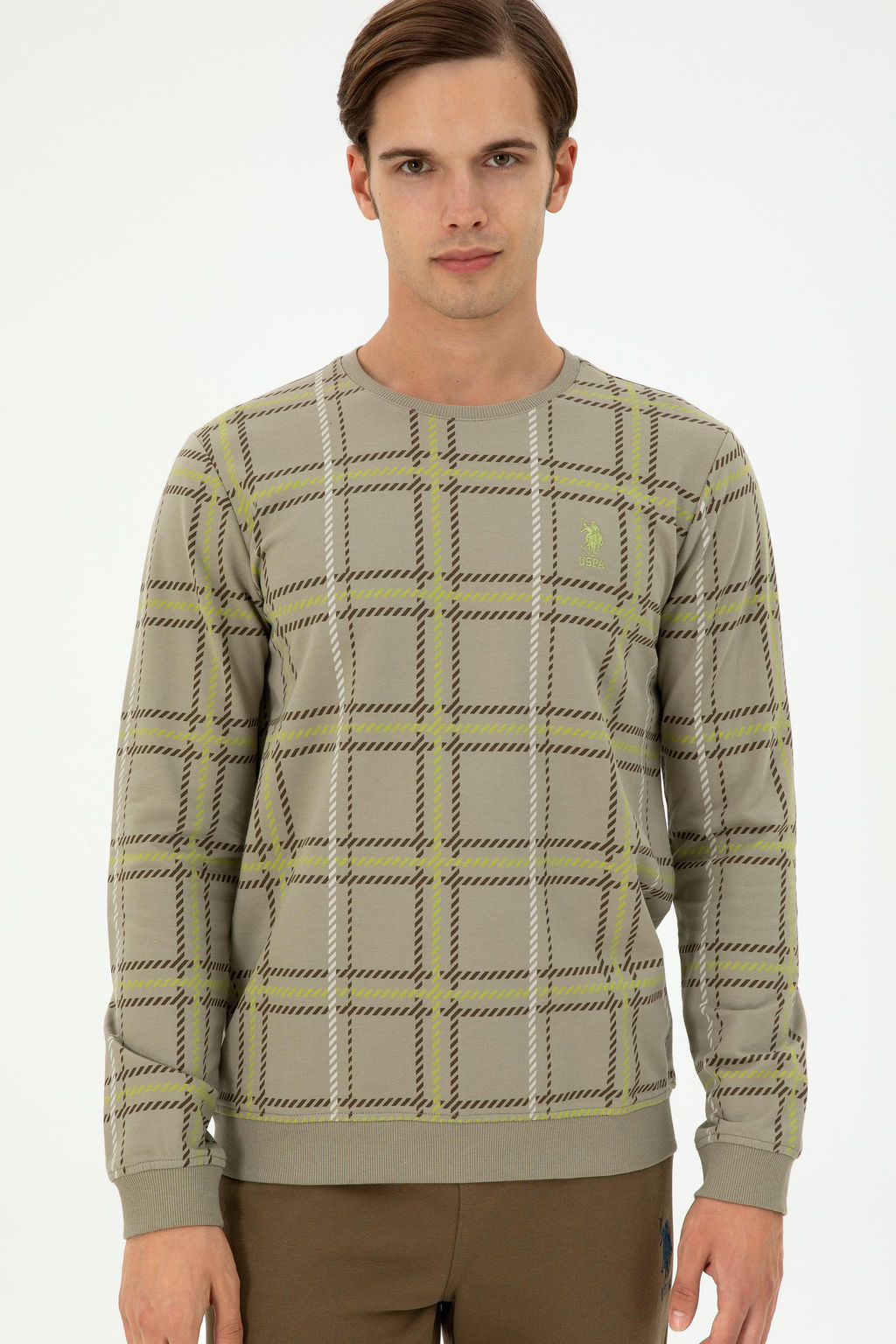 Мужской свитшот светло-хаки Неожиданная скидка в корзине - U.s. polo assn фото 3