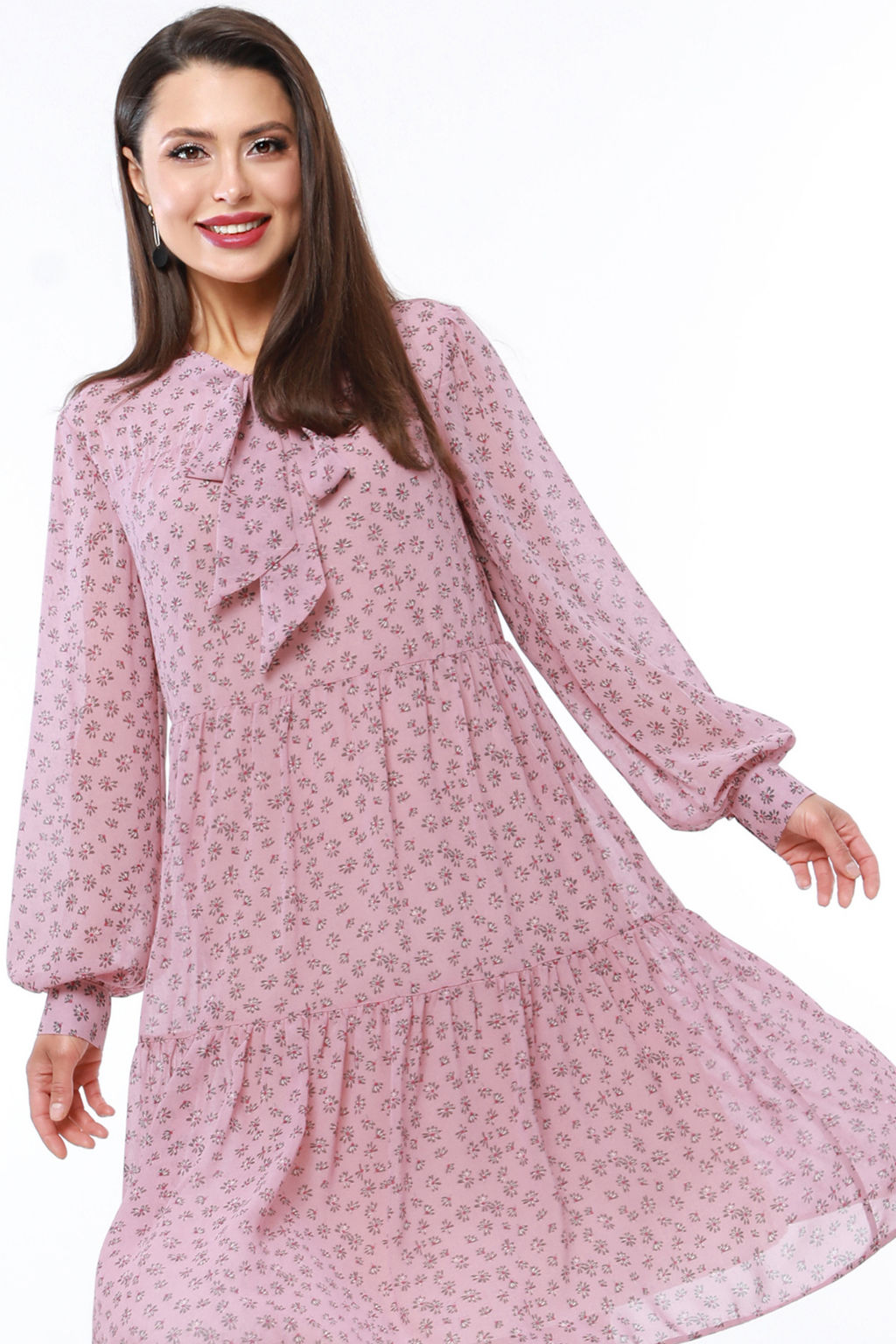 Многоярусное платье с бантом - Dstrend фото 14