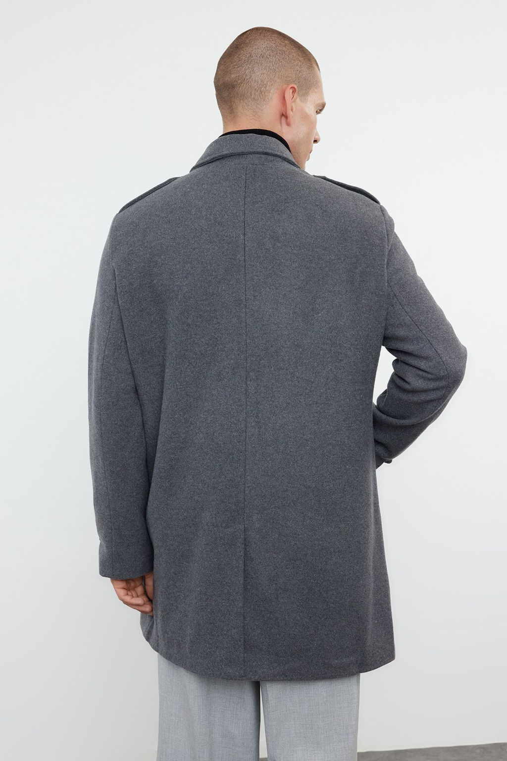 TRENDYOL MAN Antrasit Erkek Regular Fit K?sl?k Yun Kar?s?ml? K?sl?k Kase Kaban TMNAW25KB00003 - Trendyolmilla фото 5
