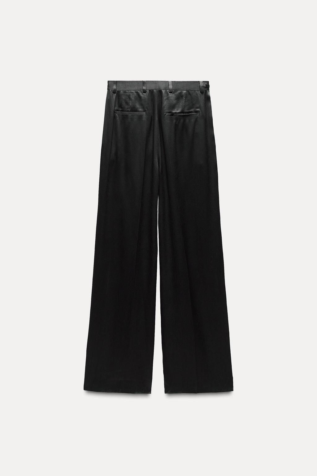 ZW COLLECTION SATIN TROUSERS WITH BOW - Zara фото 6