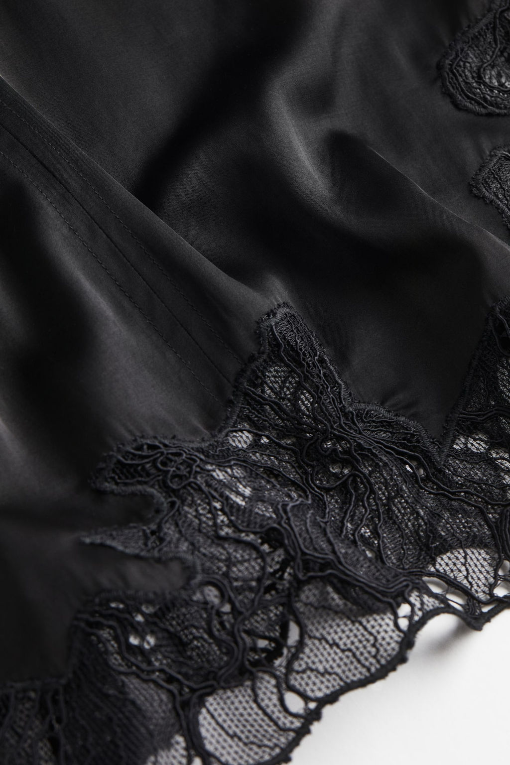 Top de saten con detalles de encaje - H&m фото 2
