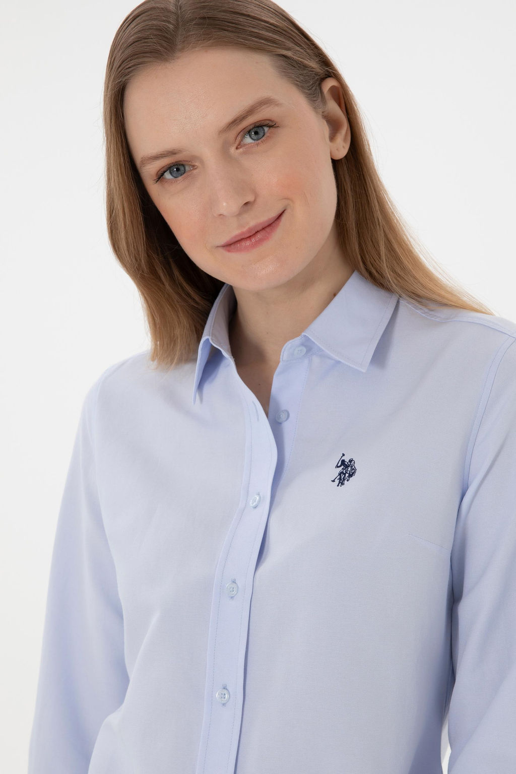 Kad_n A__k Mavi Uzun Kollu Basic G_mlek Sepette S_rpriz _ndirim - U.s. polo assn фото 3
