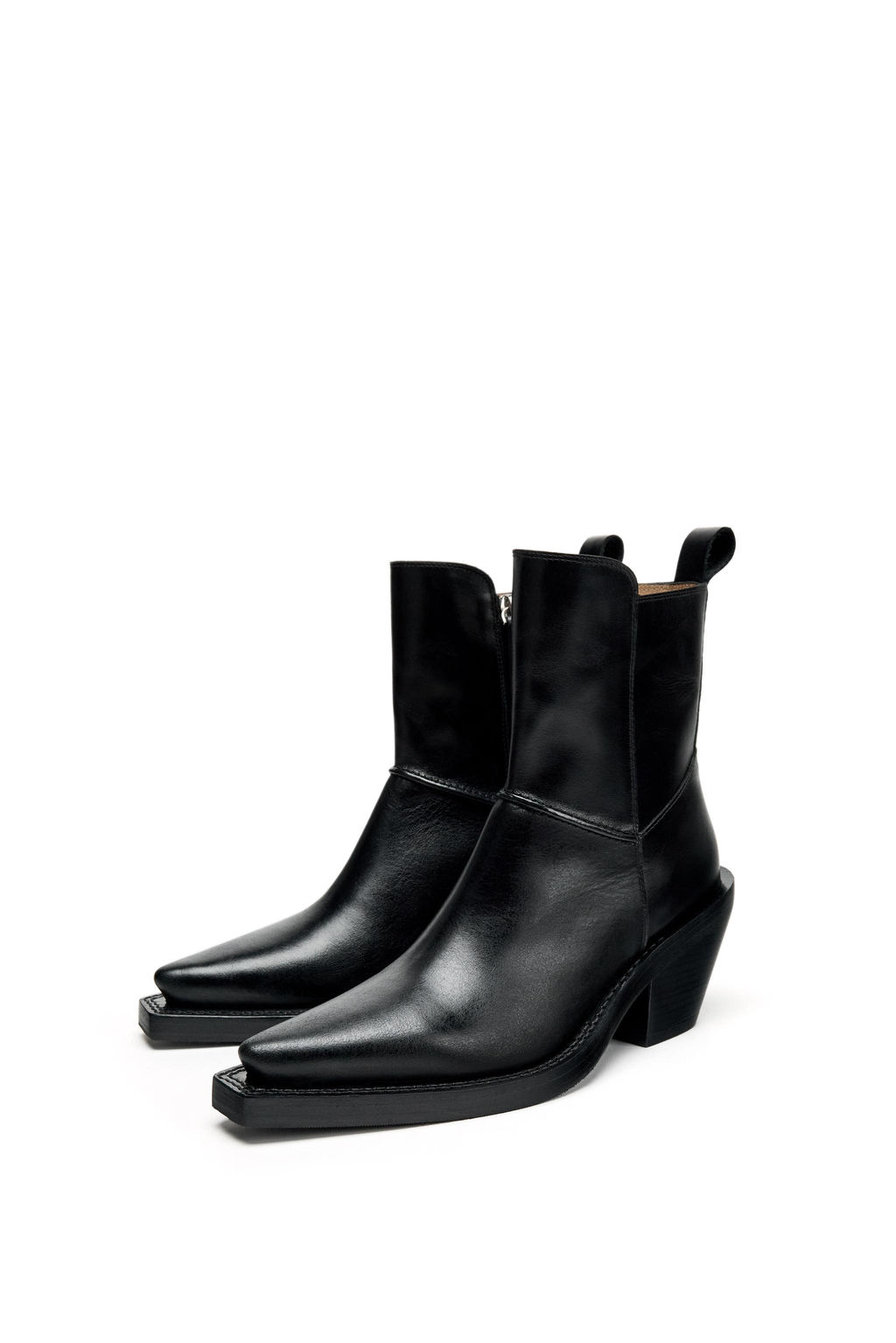 LIMITED EDITION LEATHER COWBOY ANKLE BOOTS - Zara фото 9