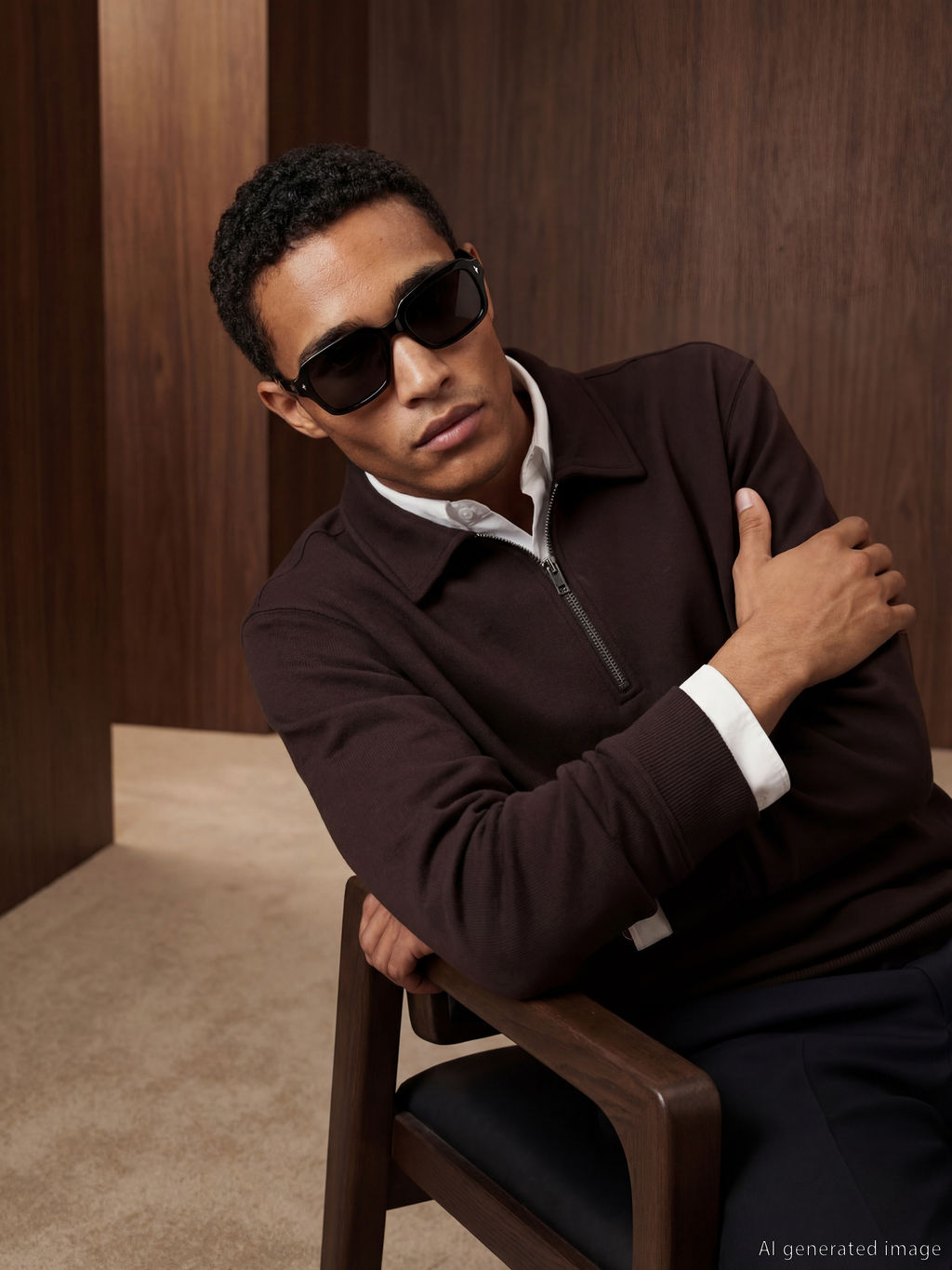 Polo Yaka Erkek Sweatshirt