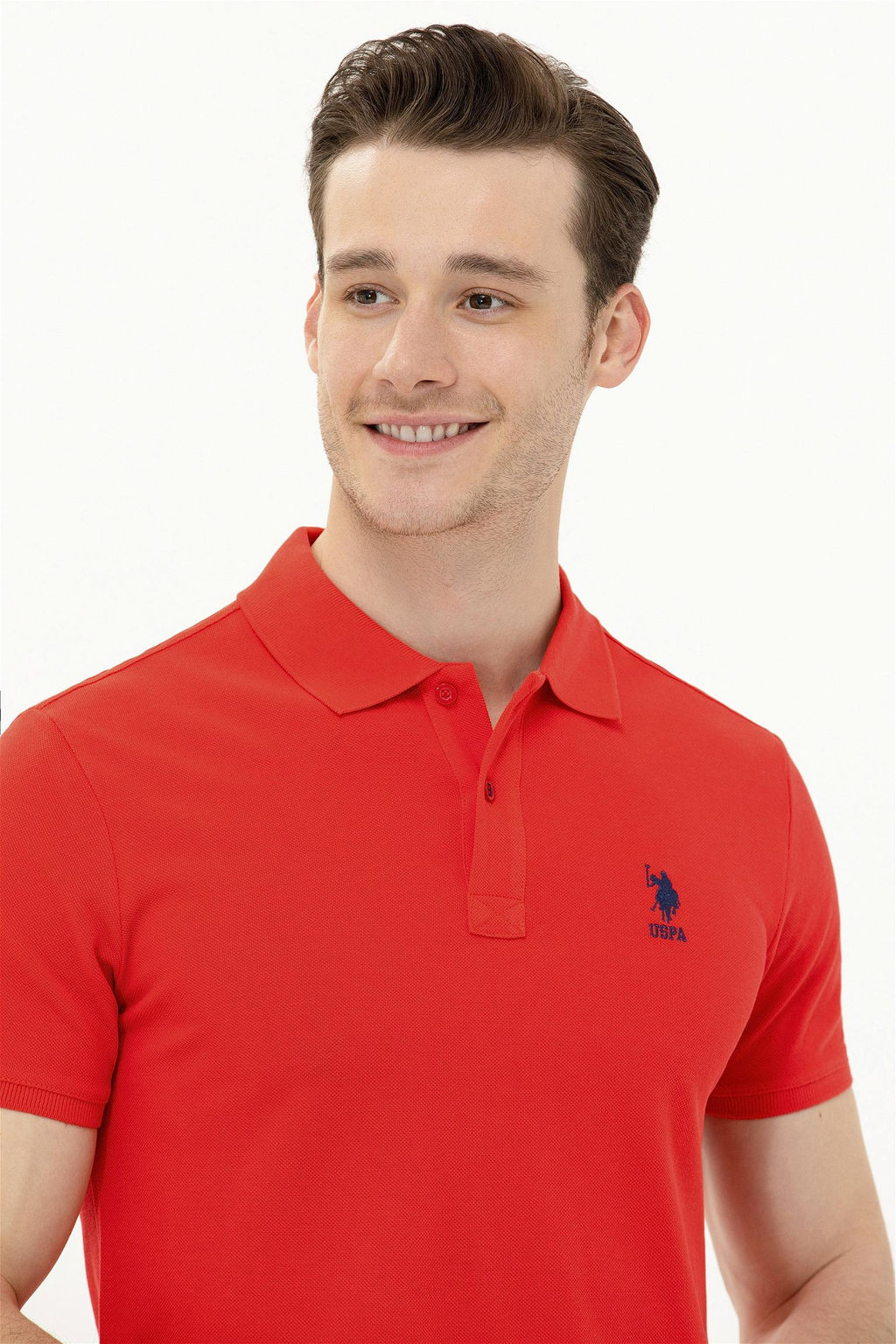 Мужская красная базовая футболка - U.s. polo assn фото 10