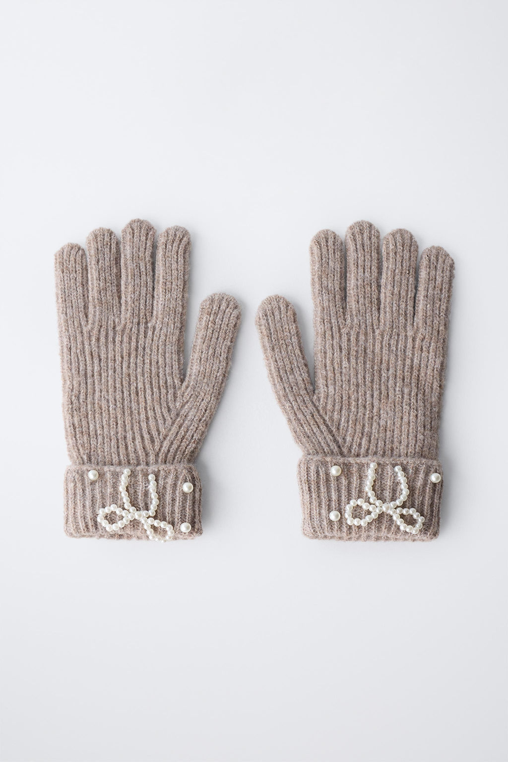 KNIT GLOVES WITH FAUX PEARLS - Zara фото 4