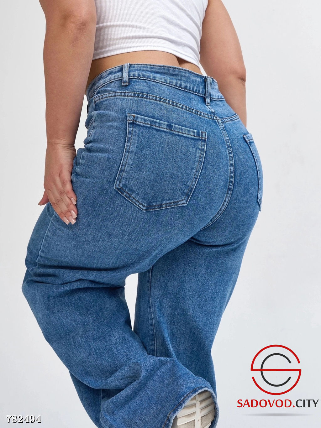 Джинсы стрейч широкие женские - Bruno фото 3