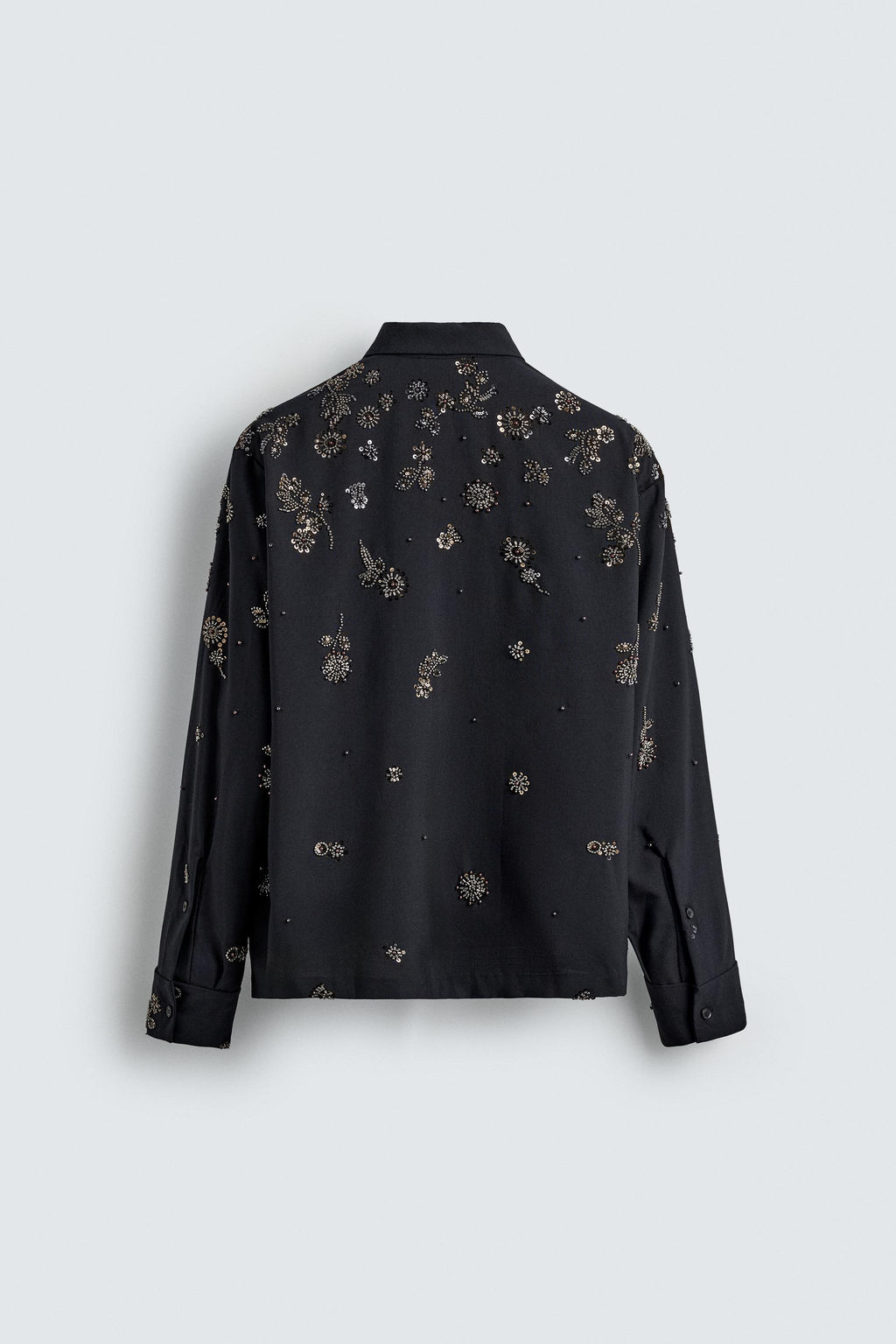LIMITED EDITION SEQUIN FLOWING SHIRT - Zara фото 8