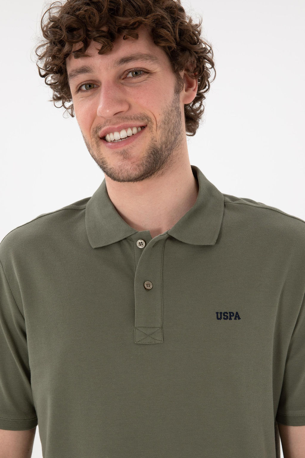 Футболка-поло U.S. Polo Assn Regular Fit темно-хаки из хлопка