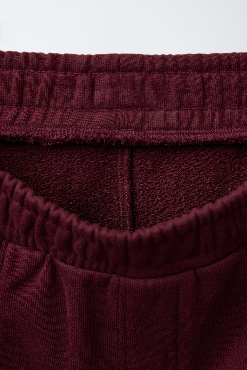 STRAIGHT-LEG PLUSH TROUSERS WITH SLOGAN - Zara фото 8